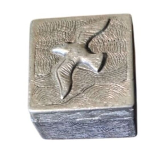 4 Vintage Trinket Boxes Yorkshire Designs Pewter 1978 Costal Collector Series 1" - Picture 4 of 16